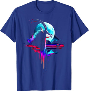Colorful Sable Antelope Spirit Animal Cool Illustration Art T-Shirt - T-Shirt | Royal