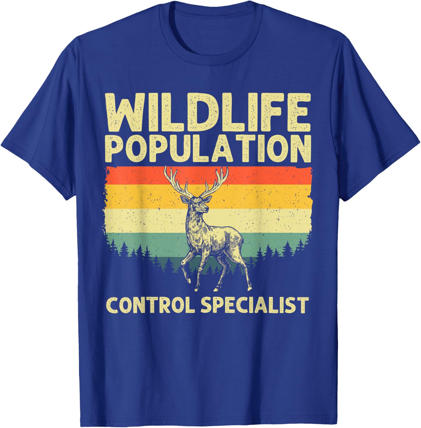 Deer Hunting Art Women Wildlife Hunter Deer Hunting T-Shirt - T-Shirt | Royal