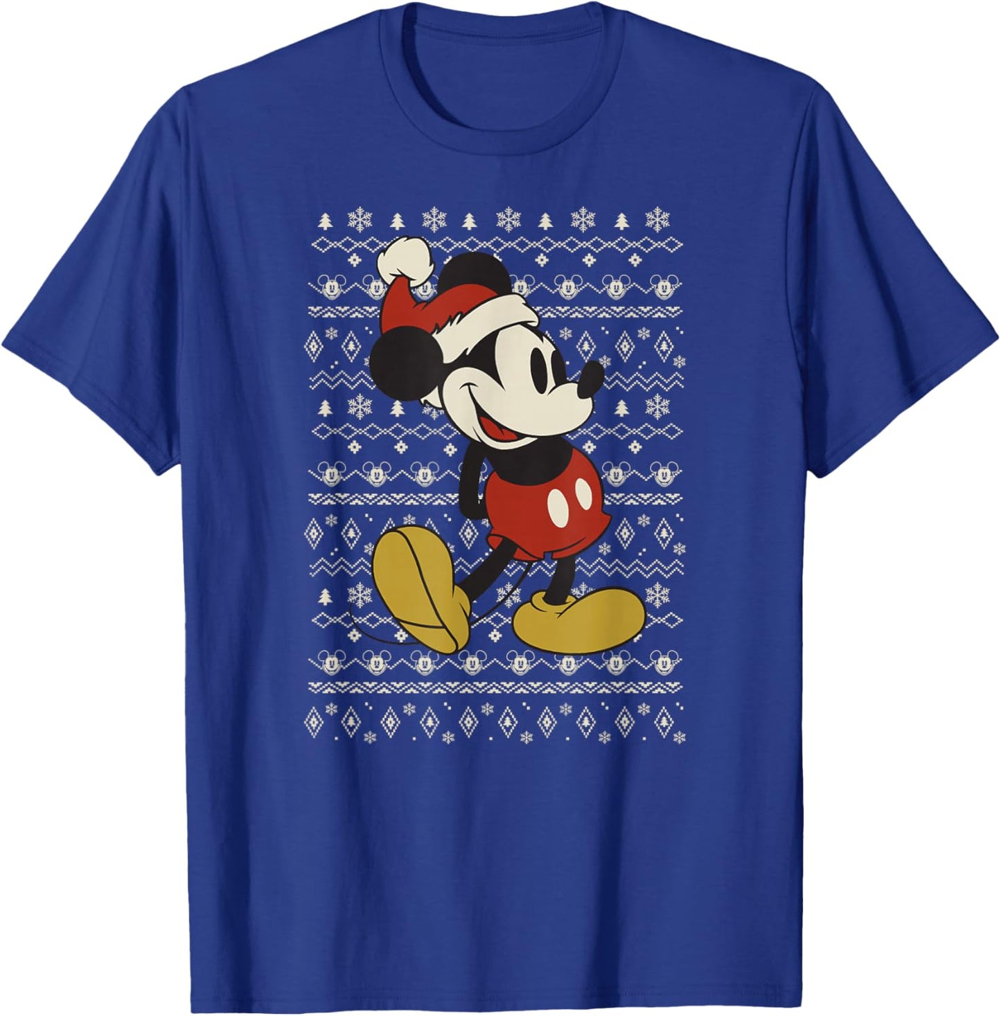 Disney Vintage Mickey Mouse Holiday T-Shirt - T-Shirt | Royal