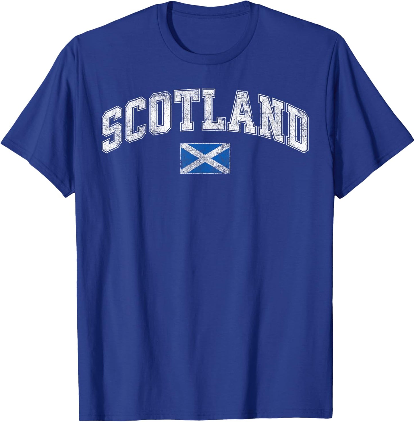 Retro Vintage Scotland | Women Men Kids Scottish Flag T-Shirt - T-Shirt | Royal
