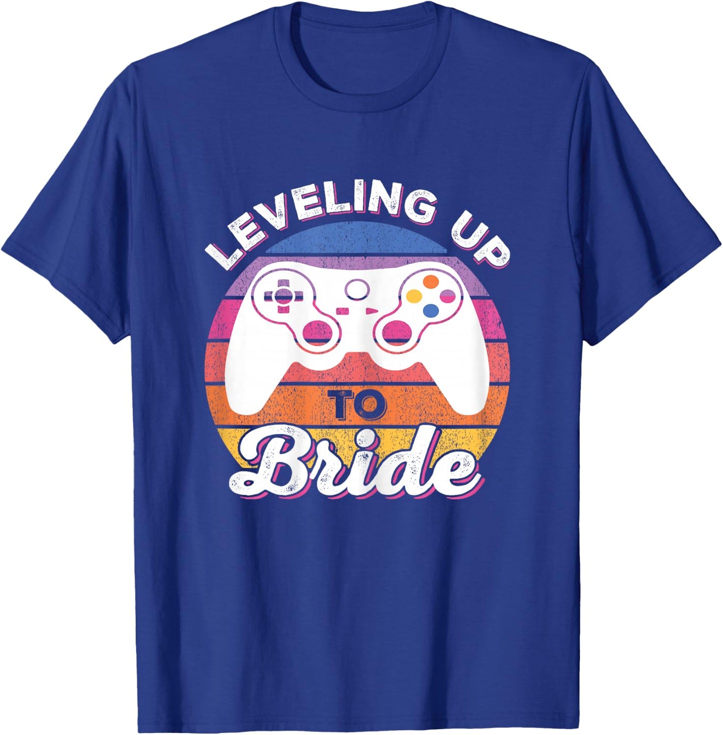 Soon To Be Wife Vintage Video Gaming Leveling Up To Bride T-Shirt - T-Shirt | Royal