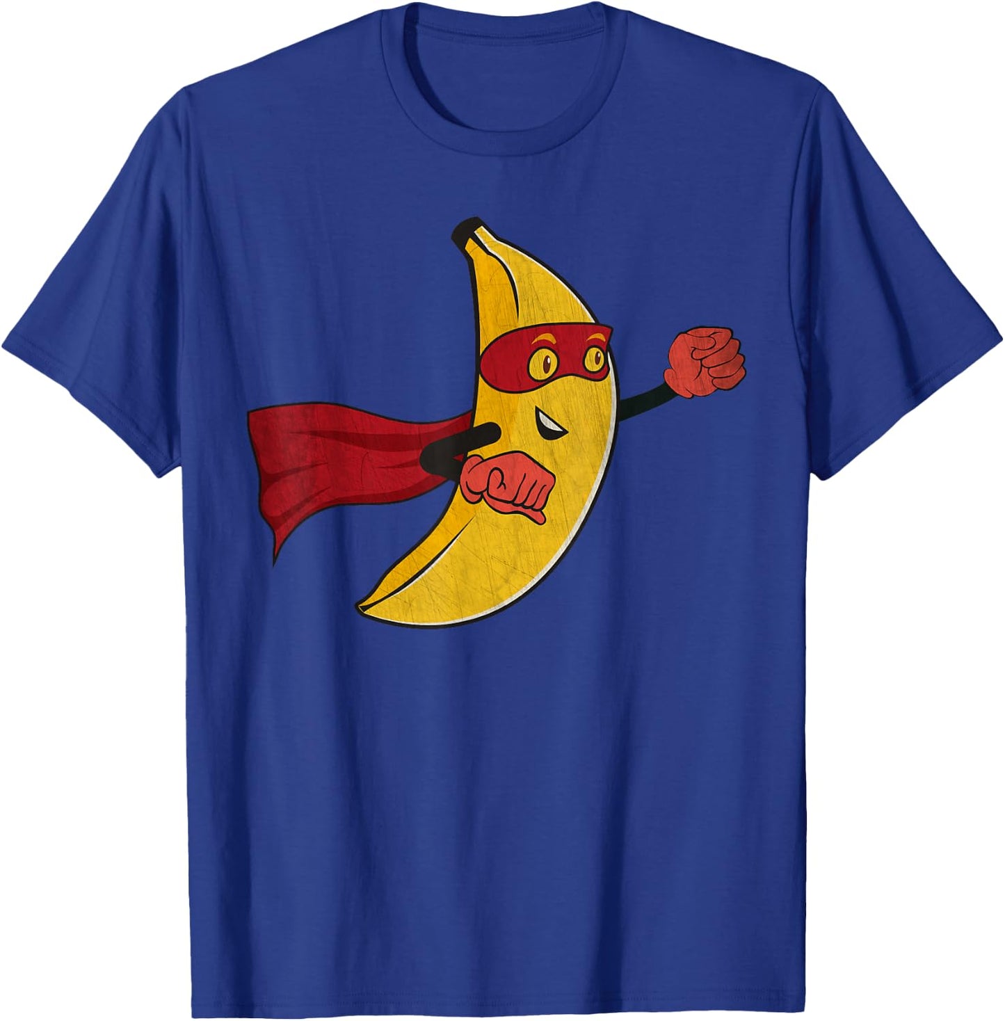 Funny Banana Superhero Cartoon Hero Fruit Avenger Costume T-Shirt - T-Shirt | Royal