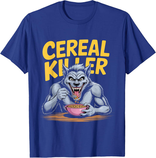Cereal Killer Funny Halloween Horror Movie Masked Man T-Shirt - T-Shirt | Royal