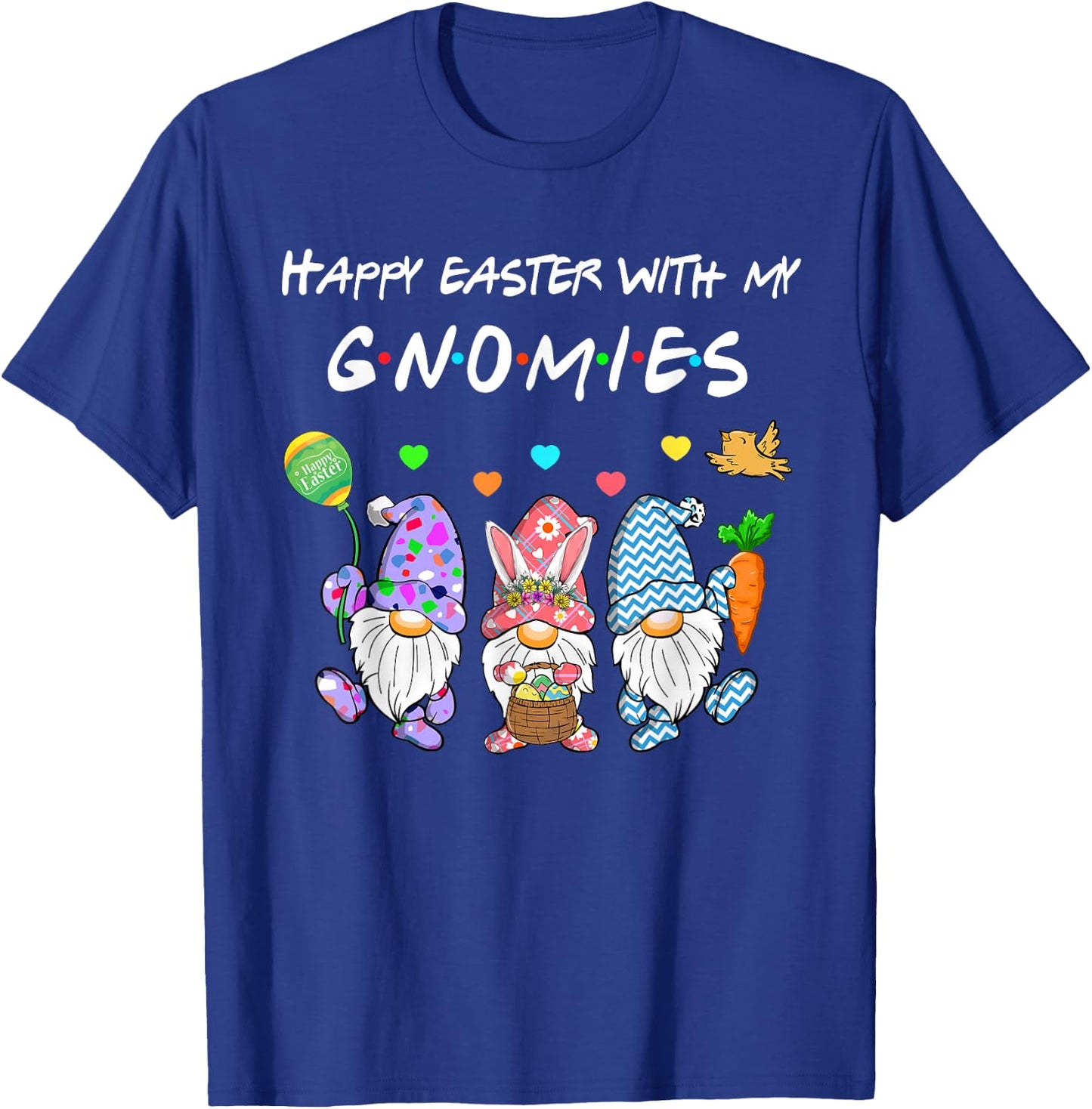 Happy Easter With My Gnomies Gnome Bunny For Boys Girls Kids T-Shirt - T-Shirt | Royal