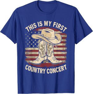 This is My First Country Concert T-Shirt - T-Shirt | Royal