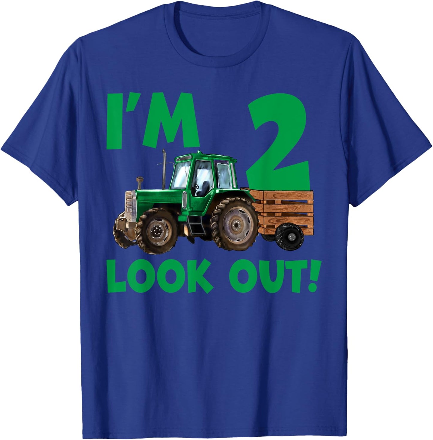 I'm 2 Years Old Farmer Tractor It's My 2nd Birthday Boy T-Shirt - T-Shirt | Royal
