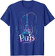 Eiffel Tower Paris Holiday France Souvenir Women Girls T-Shirt - T-Shirt | Royal