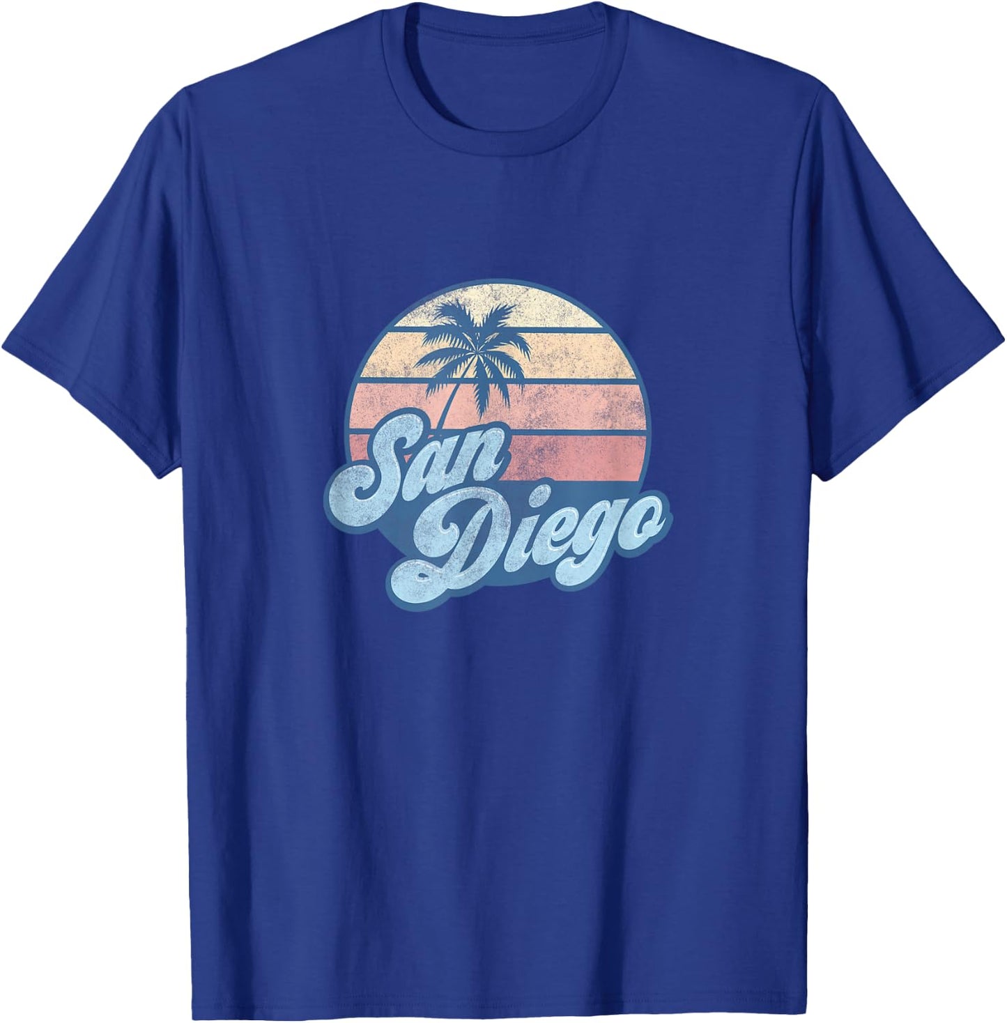 Artist Unknown child Retro,classic San Diego California CA T Shirt Vintage 70s Retro Surfer , Blue, Small US T-Shirt - T-Shirt | Royal
