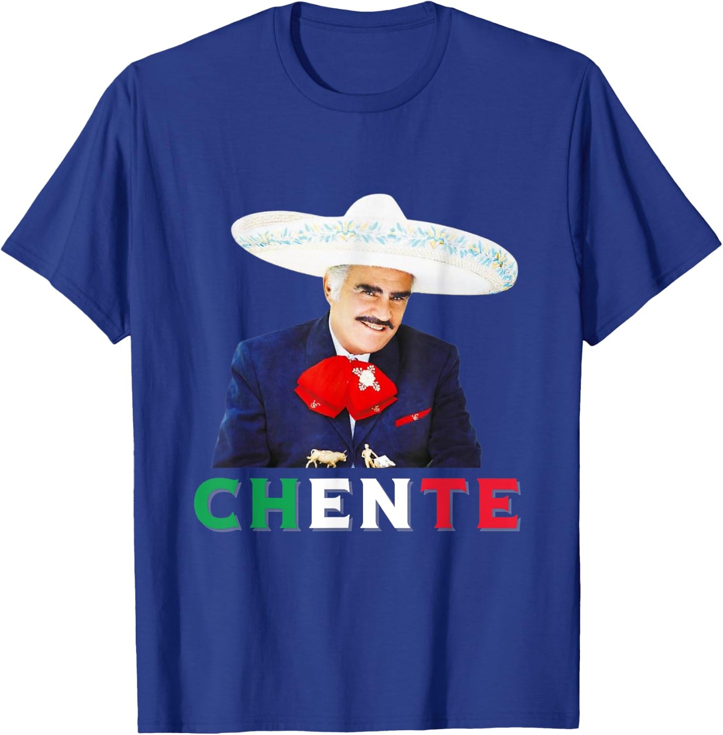 Chente Vicente Fernandez - Sigo Siendo El Rey Mexican Flag T-Shirt - T-Shirt | Royal