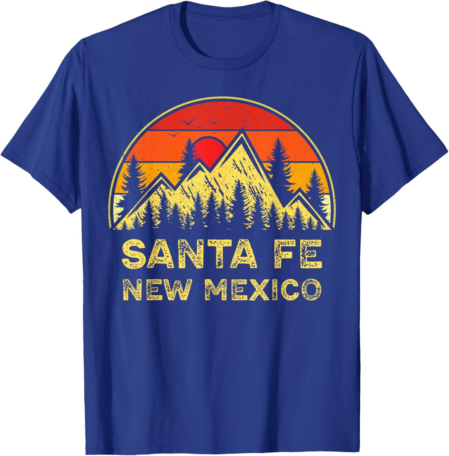 Vintage Santa Fe New Mexico NM Mountains Hiking Souvenir T-Shirt - T-Shirt | Royal