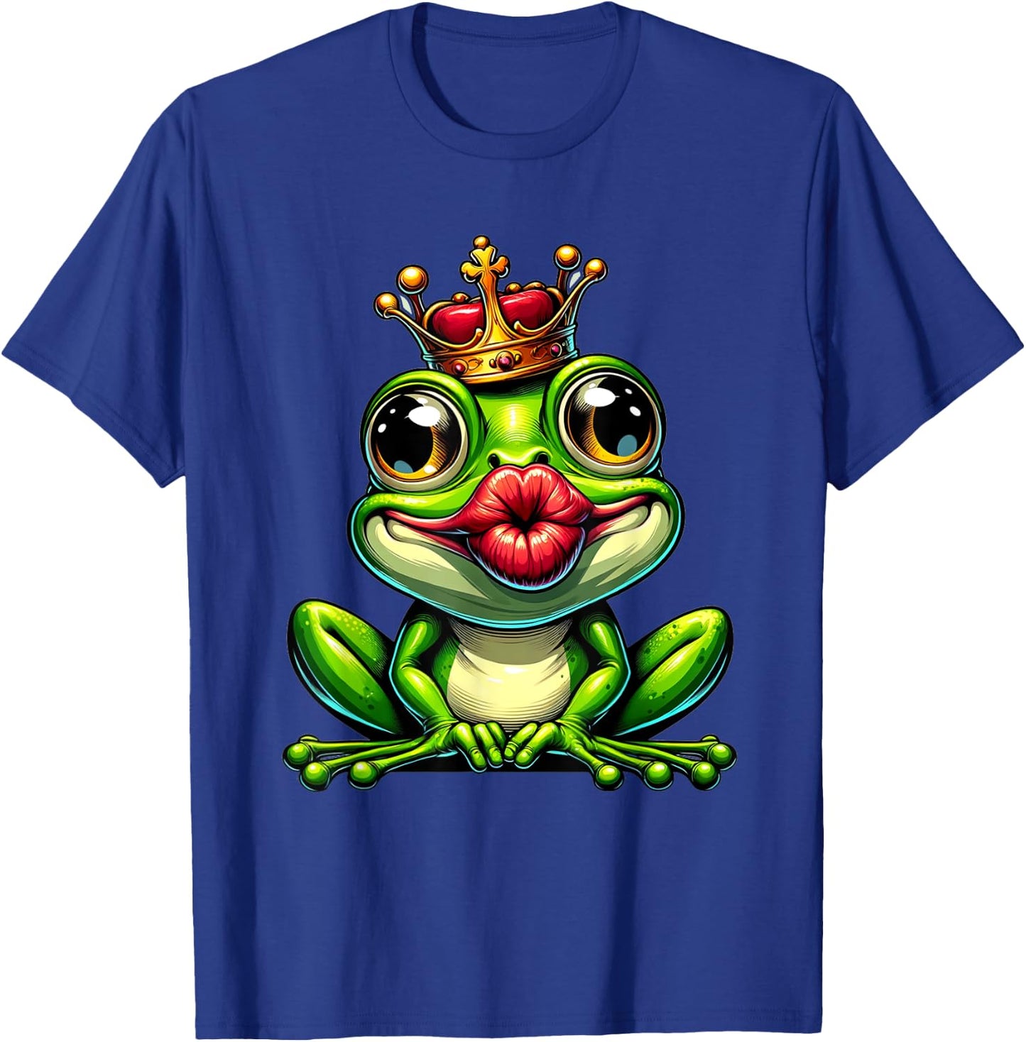 Frog with Crown , black T-Shirt - T-Shirt | Royal