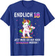 18th Birthday Girls Women Party Outfit Funny Unicorn , black T-Shirt - T-Shirt | Royal