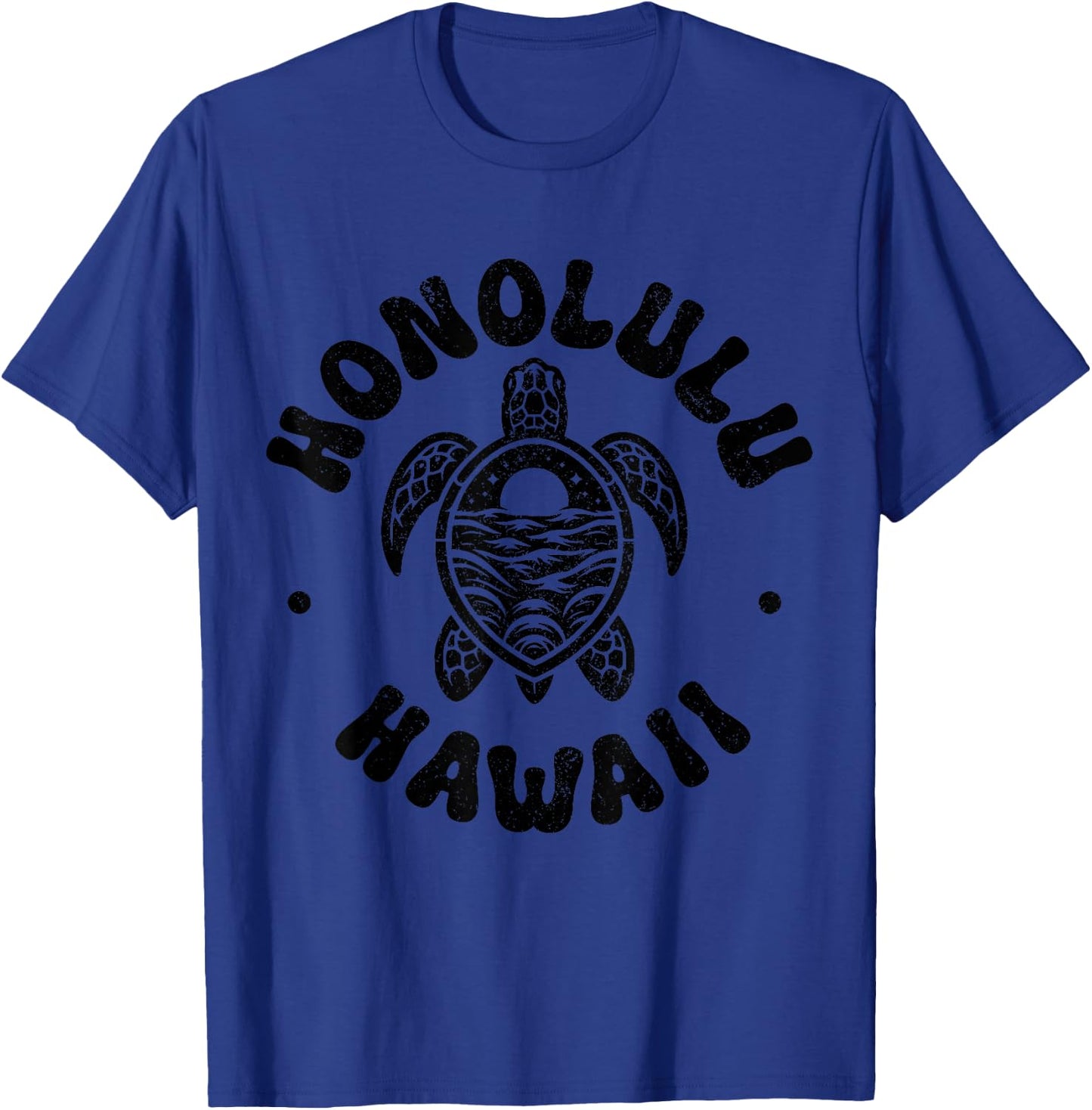 Honolulu Hawaii Surf Sea Turtle Pride Beach Surfer T-Shirt - T-Shirt | Royal