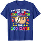 100th Day of School Sloth Shirt Kindergarten 100 Days School T-Shirt - T-Shirt | Royal