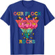 Our Flock Rocks Retro Flamingo Matching Family Vacation T-Shirt - T-Shirt | Royal