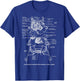 Lunar Module Retro Space Diagram Landing Chart Blueprint Fun T-Shirt - T-Shirt | Royal