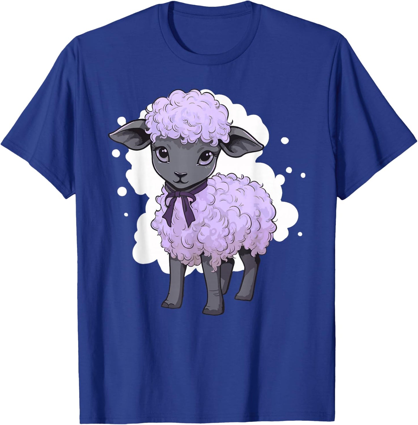 Lamb Lavender Pastel Cute Baby Sheep Kawaii Purple Aesthetic T-Shirt - T-Shirt | Royal