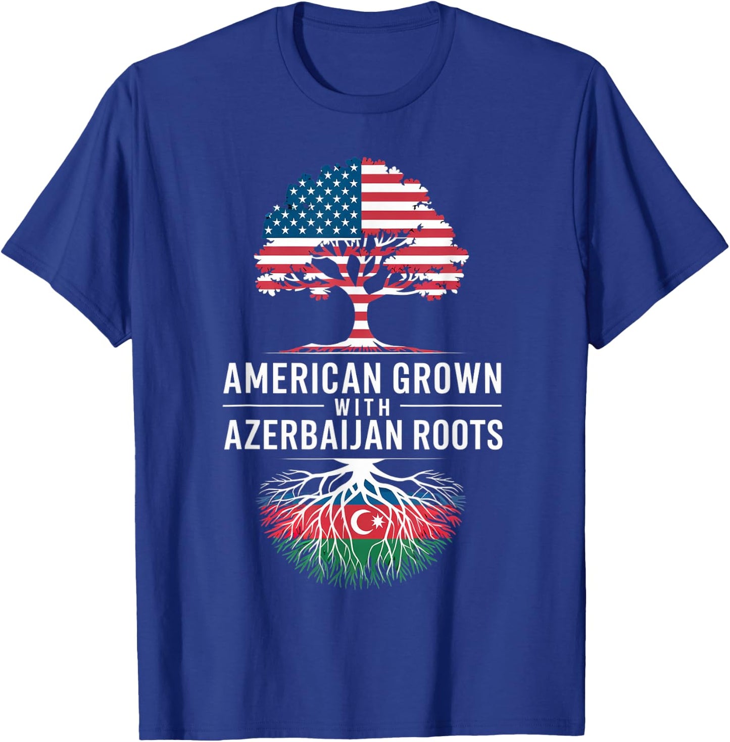 American Grown Azerbaijan Flag Azerbaijani Azerbaijan T-Shirt - T-Shirt | Royal