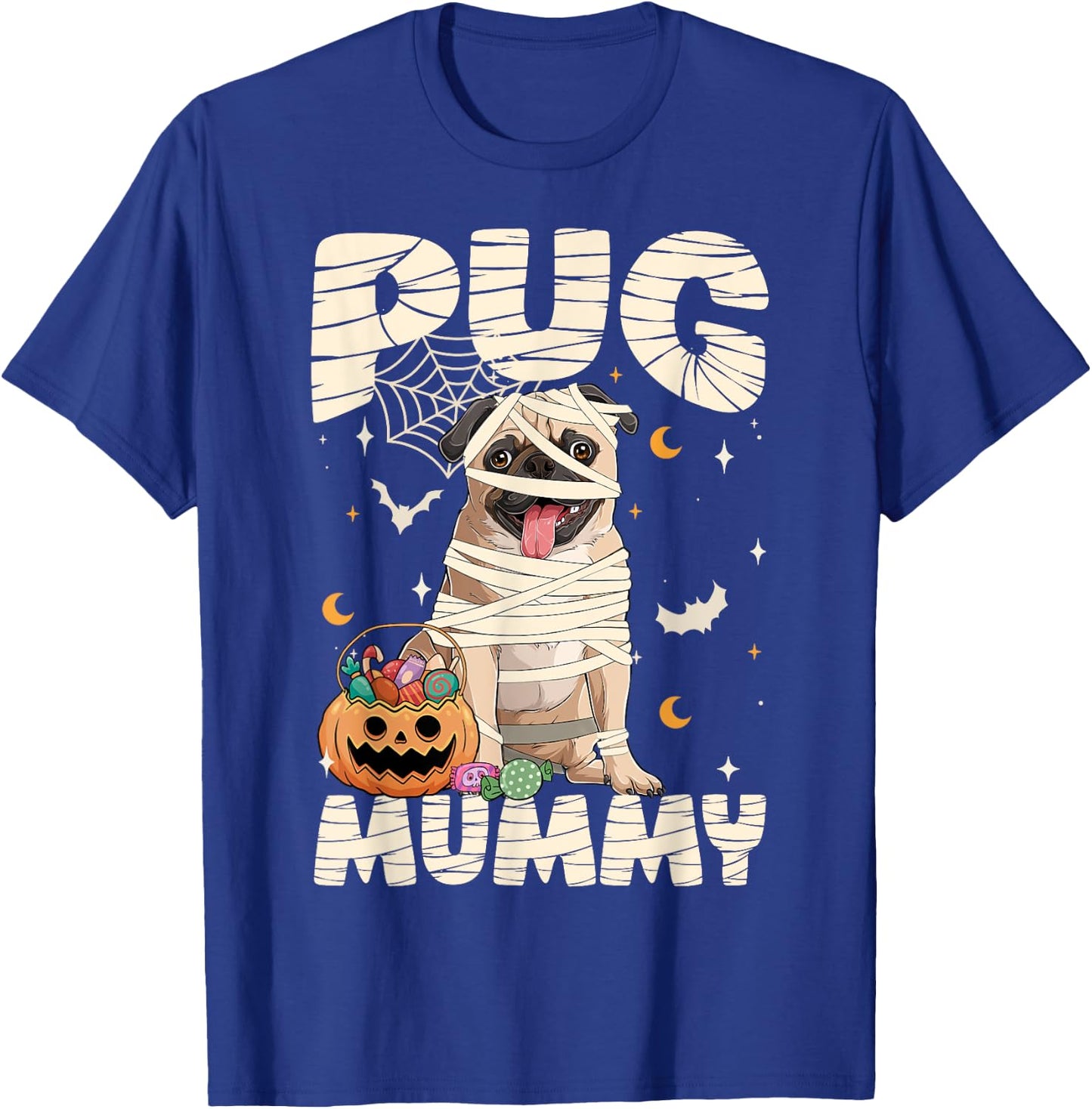 Halloween Costume Pug Lover Mummy Dog Owner Women T-Shirt - T-Shirt | Royal