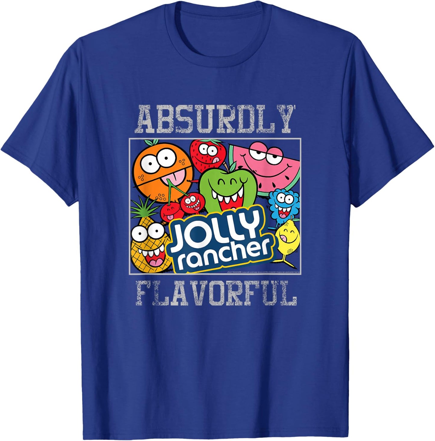 Jolly Rancher Flavor Box Up Absurdly Flavorful Distressed T-Shirt - T-Shirt | Royal