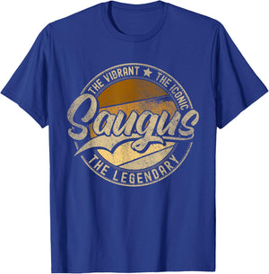 Saugus MA | Massachusetts | Vintage Distressed T-Shirt - T-Shirt | Royal