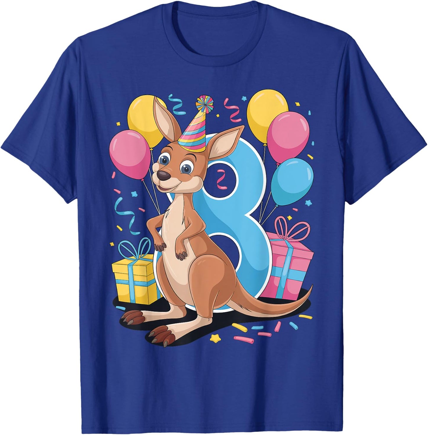 Kangaroo 8th birthday boy girl 8 years old eighth Kangaroo T-Shirt - T-Shirt | Royal