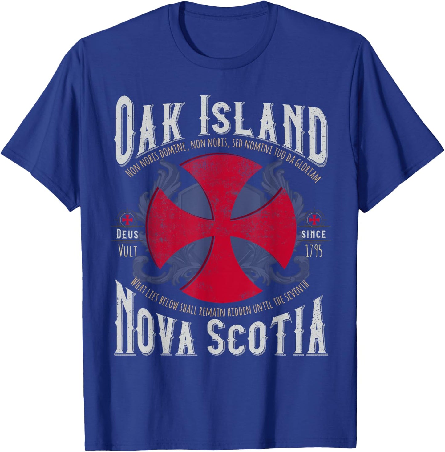 Templar Cross Oak Island Nova Scotia T-Shirt - T-Shirt | Royal
