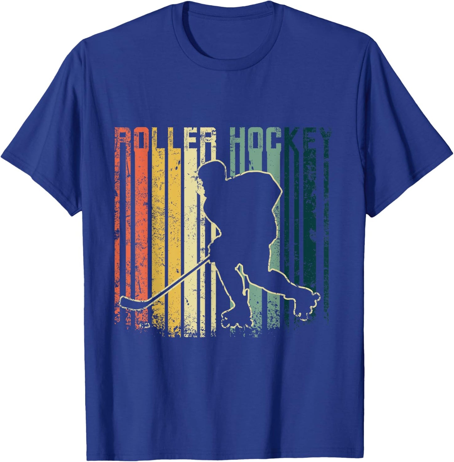 Roller Hockey Retro Vintage , Black, S T-Shirt - T-Shirt | Royal