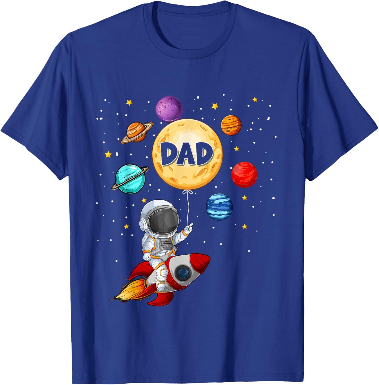 Mom and Dad of The Birthday Boy Astronaut Family Matching T-Shirt - T-Shirt | Royal