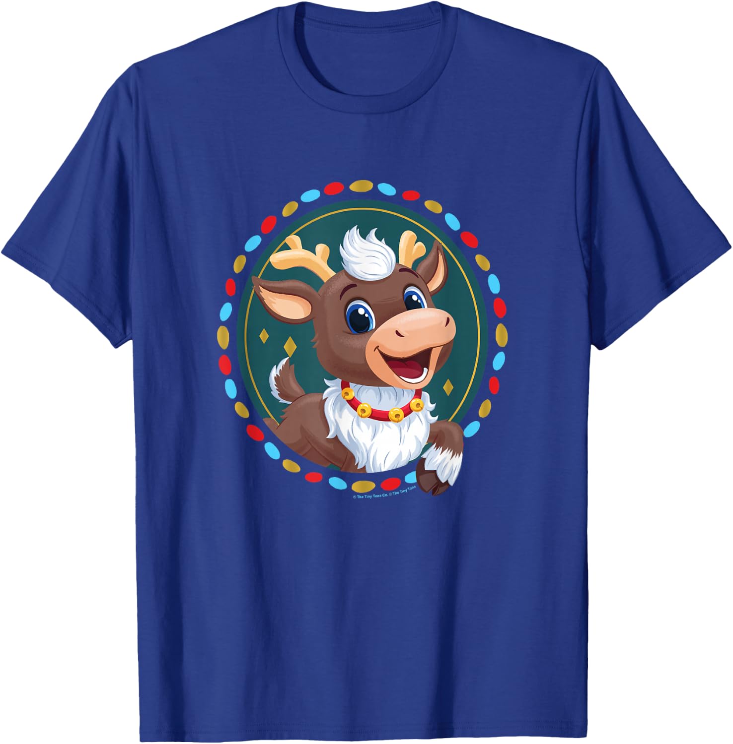 Reindeer in Here Christmas Blizzard Holiday Framed Portrait T-Shirt - T-Shirt | Royal