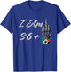 I Am 36 Plus 1 Middle Finger Skull Flowers 37th Birthday T-Shirt - T-Shirt | Royal