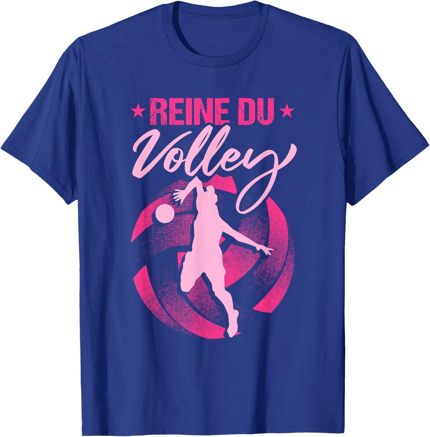 Girls Voleyball Women Queen Of Volleyball Humour Volleyball T-Shirt - T-Shirt | Royal