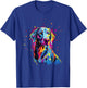 Watercolor Colorful Louisiana Catahoula Leopard Dogs T-Shirt - T-Shirt | Royal