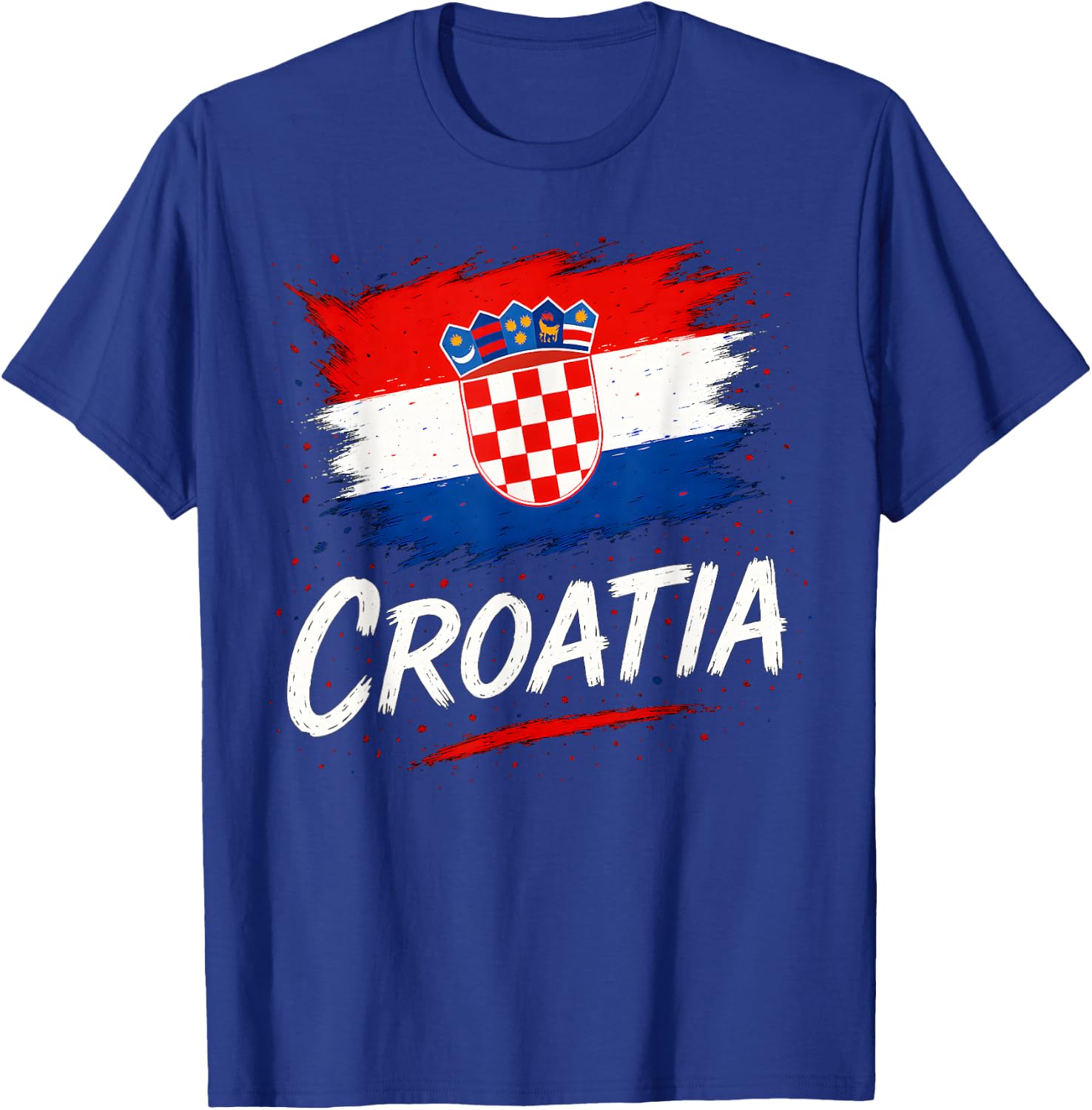 Croatia Croatian Flag T-Shirt - T-Shirt | Royal