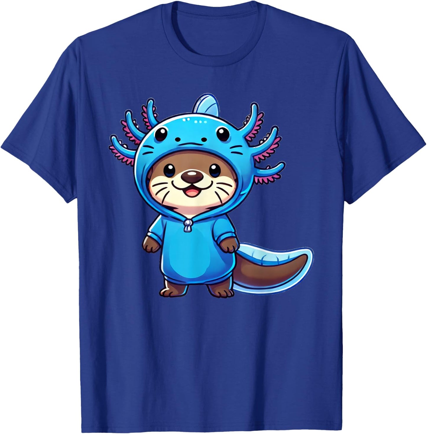 Kawaii Otter Axolotl Costume T-Shirt - T-Shirt | Royal