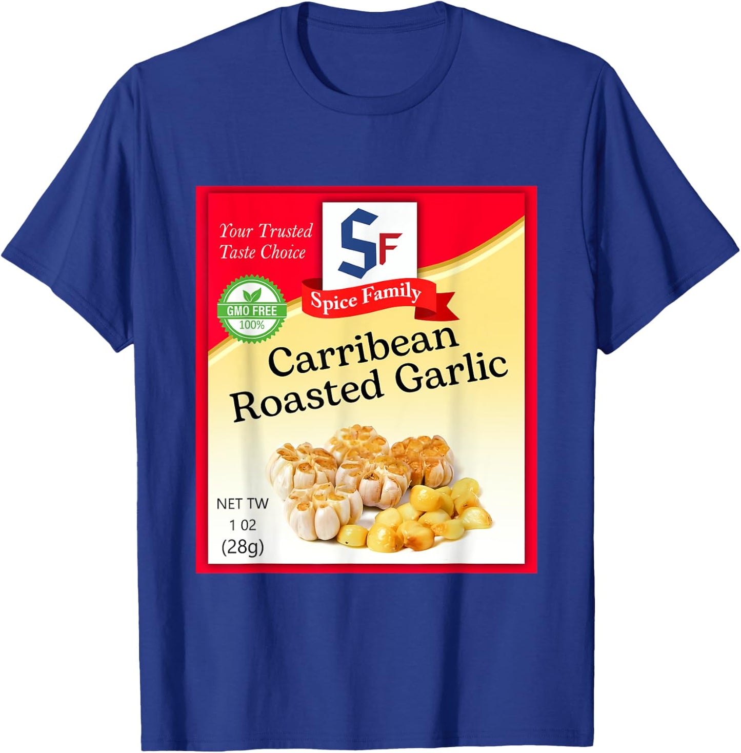 Carribean Roasted Garlic Condiment Holiday Spice Costumes T-Shirt - T-Shirt | Royal