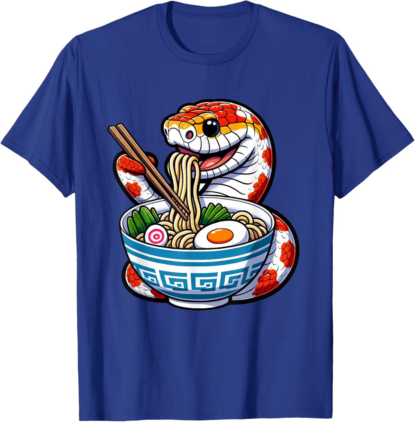 Corn Snake Kawaii, Cute Ramen Corn Snake, Funny Reptile Love T-Shirt - T-Shirt | Royal