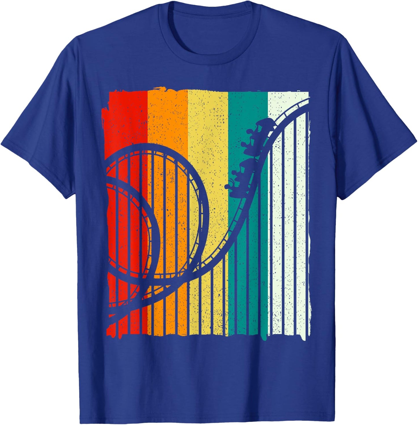 Retro Vintage Roller Coaster Amusement Park T-Shirt - T-Shirt | Royal