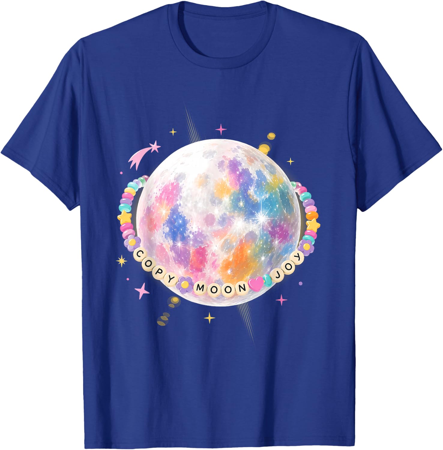 Copy Moon Joy Artemis II Space Quote T-Shirt - T-Shirt | Royal