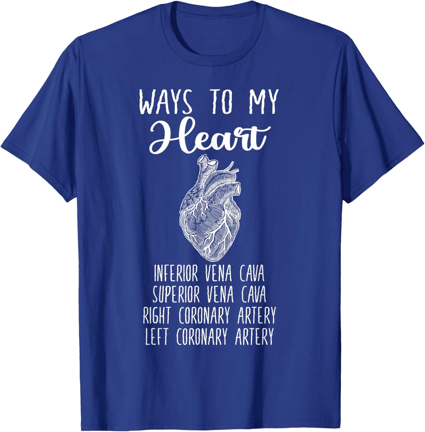 Funny Cardiology Heart Cardiologist Gift Medical Student T-Shirt - T-Shirt | Royal
