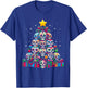 Skull Christmas Tree Funny Mexican Flower Sugar Skull Xmas T-Shirt - T-Shirt | Royal