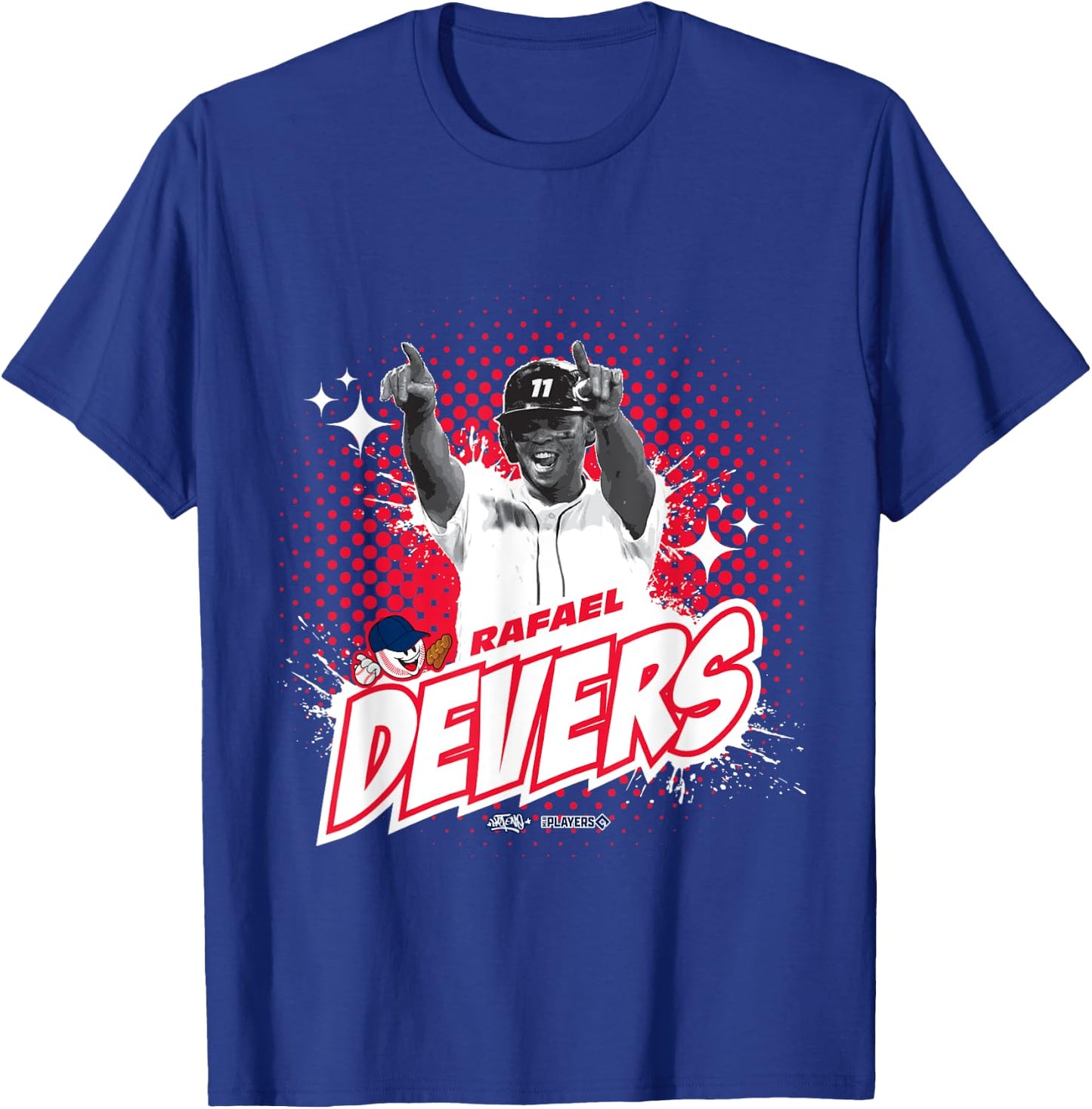 Rafael Devers Boston Baseball Sket One x MLB Players T-Shirt - T-Shirt | Royal