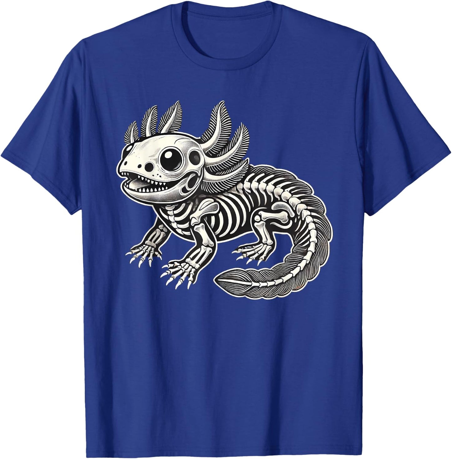 Axolotl Skeleton Halloween T-Shirt - T-Shirt | Royal