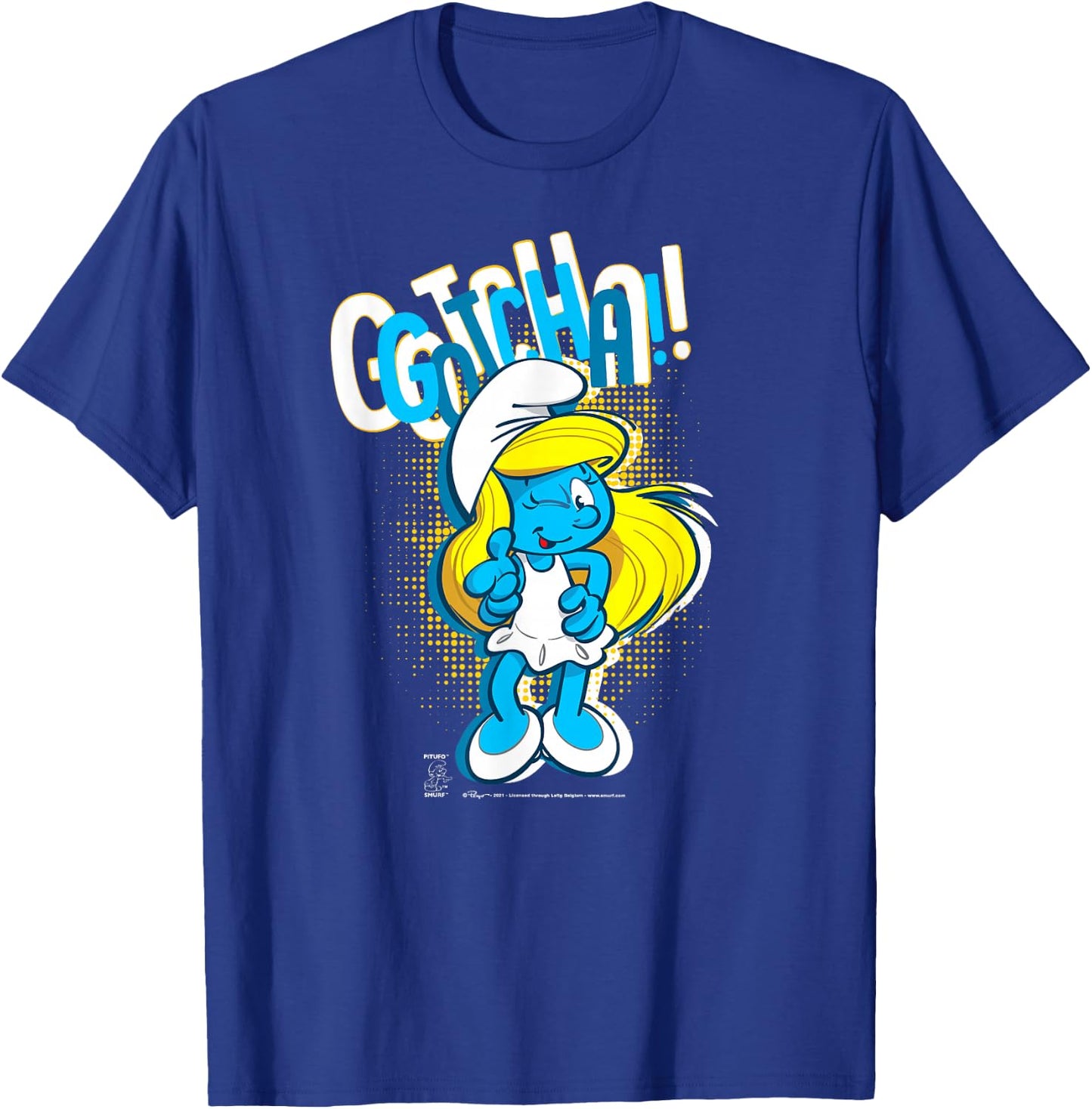 The Smurfs Smurfette Gotcha! Winky face T-Shirt - T-Shirt | Royal