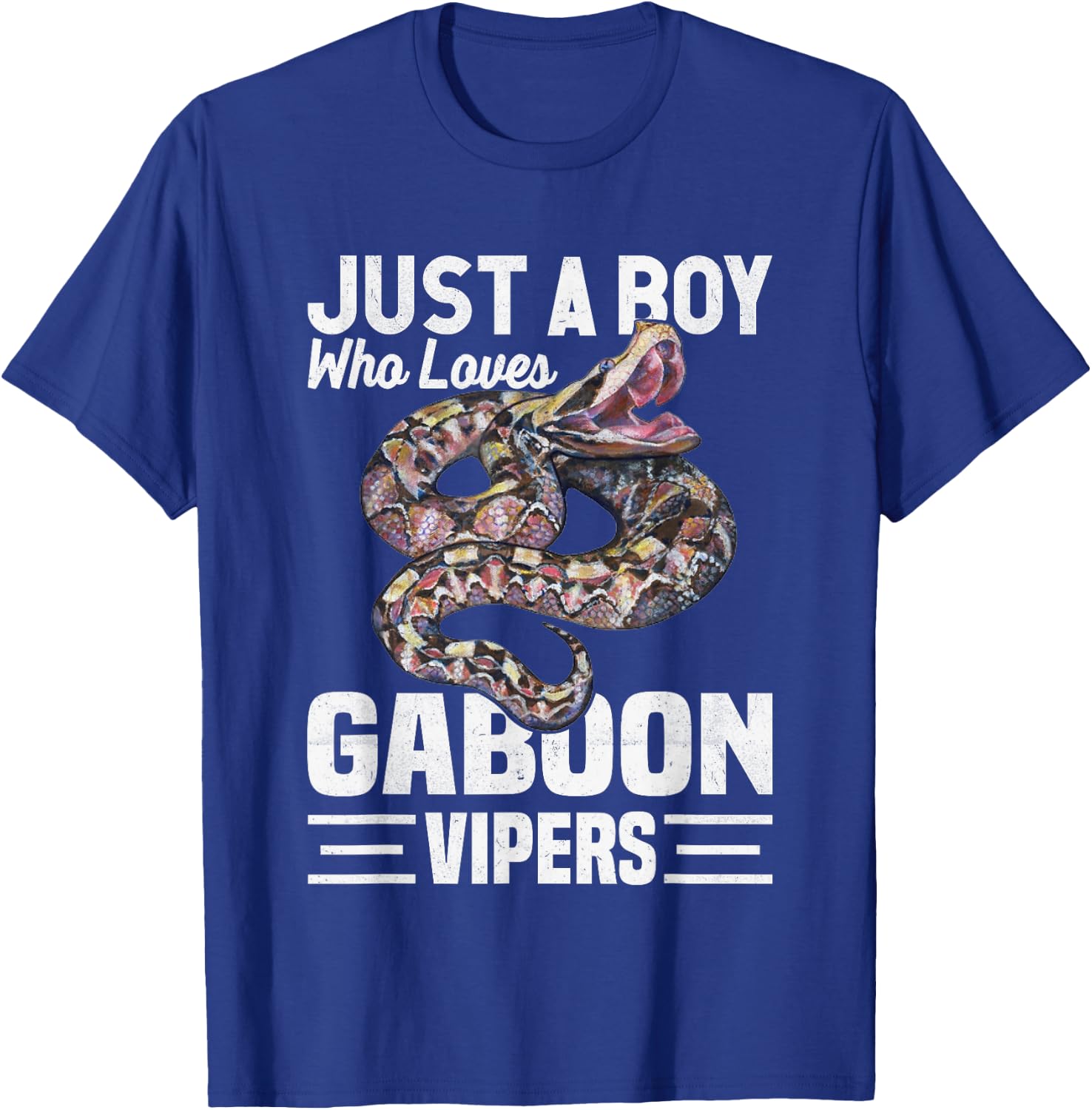 Just A Boy Who Loves Gaboon Vipers Snake Owner T-Shirt - T-Shirt | Royal