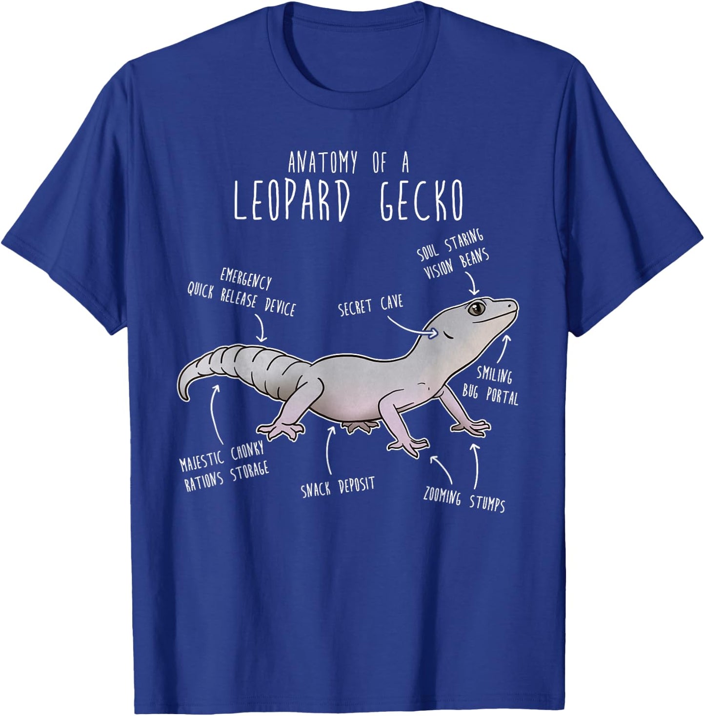 Blizzard Leopard Gecko Lizard Reptile Anatomy, Funny Pet Mom T-Shirt - T-Shirt | Royal