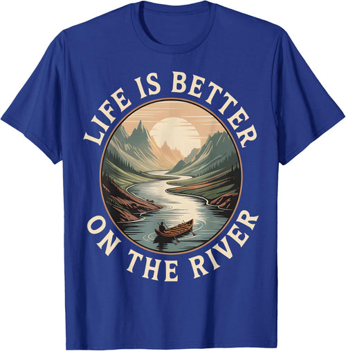 Life is Better On River Canoe Retro