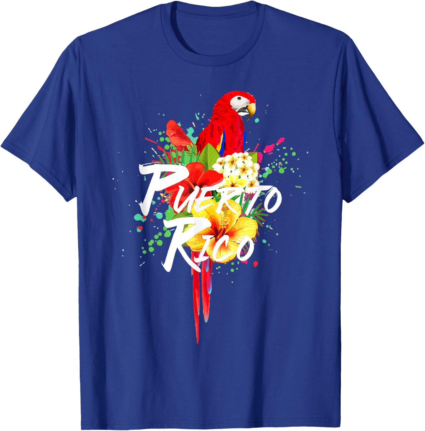 Puerto Rico Rican Parrot Colourful Boricua Souvenir Vintage T-Shirt - T-Shirt | Royal