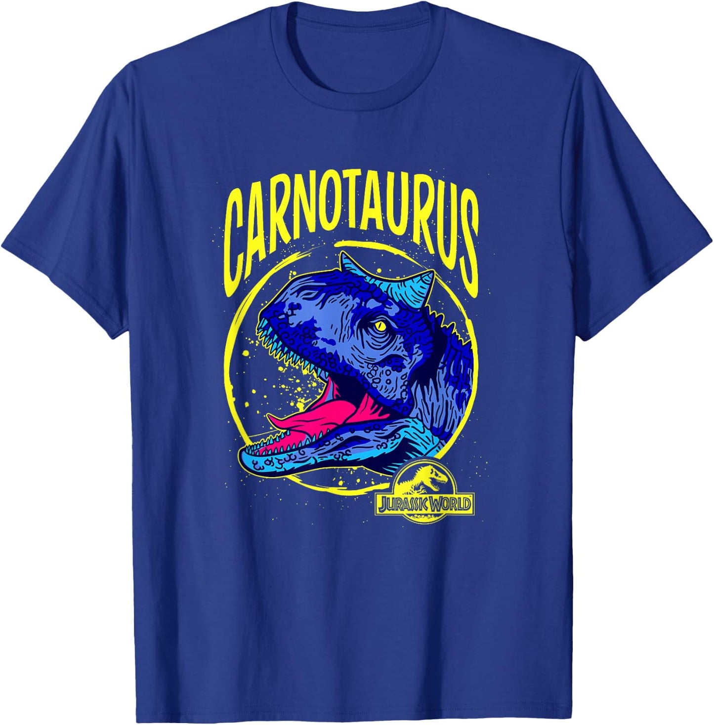 Jurassic World: Fallen Kingdom Carnotaurus Colour Retro Logo T-Shirt - T-Shirt | Royal