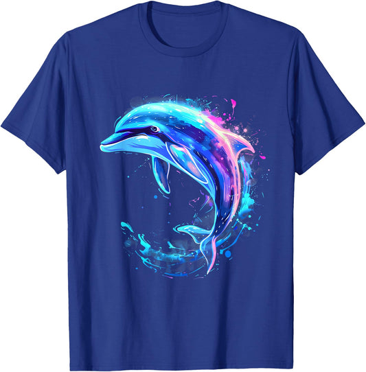 Sea Ocean Animal Art Dolphin Sea Ocean Dolphin Artwork Ocean Sea Animal Lover Black S Classic T-Shirt - T-Shirt | Royal